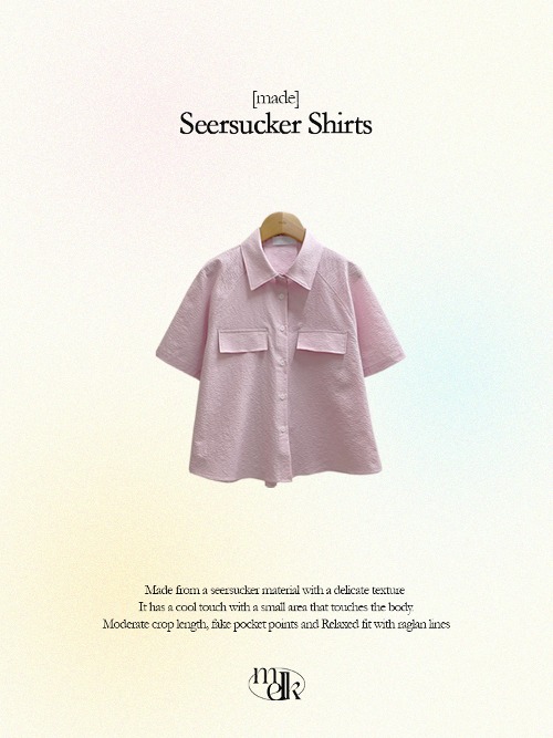[made] 시어서커 셔츠 - 핑크